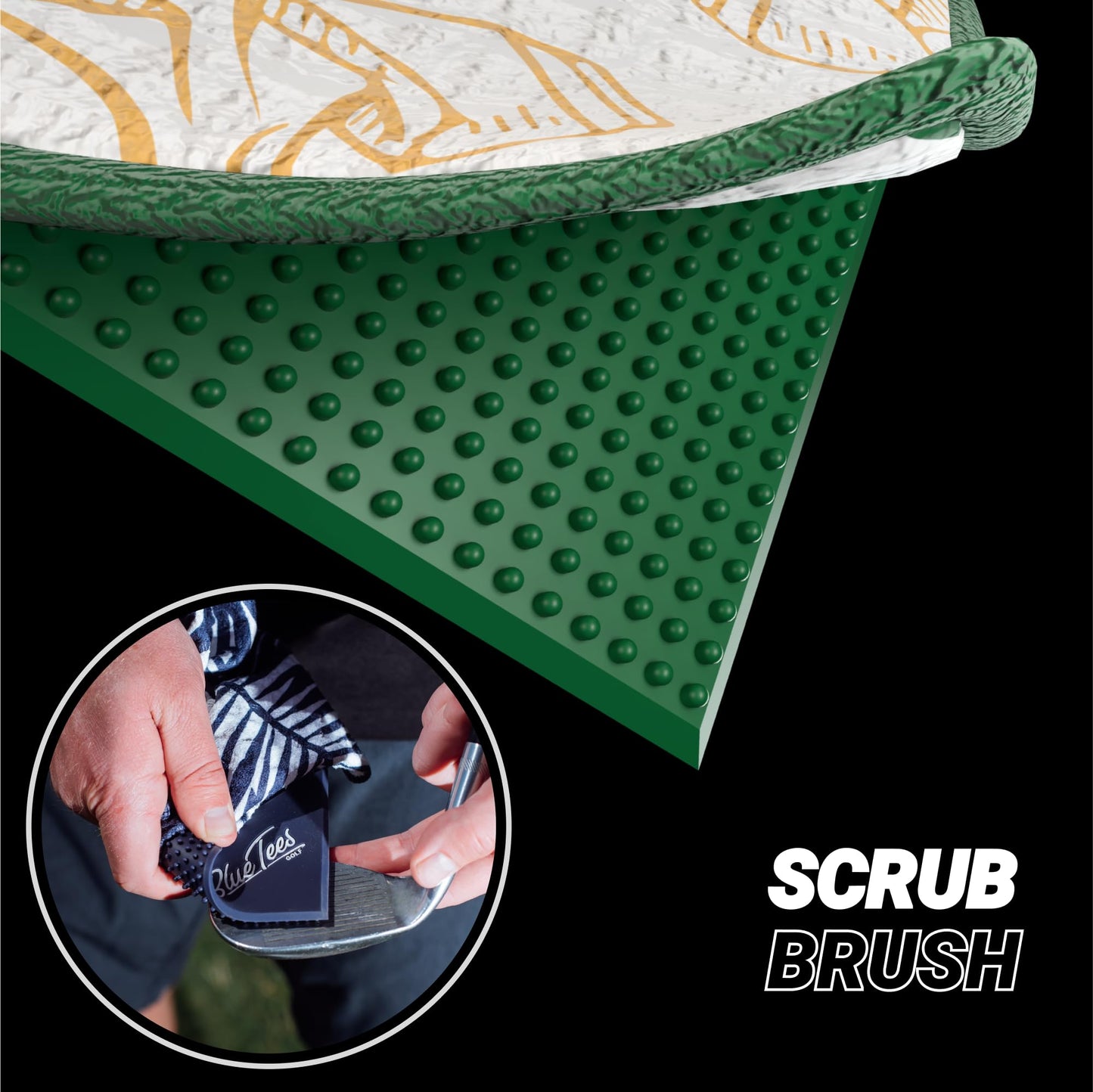 Blue Tees Golf Premium Magnetic Towel - Caddy Towel 18x36" - White