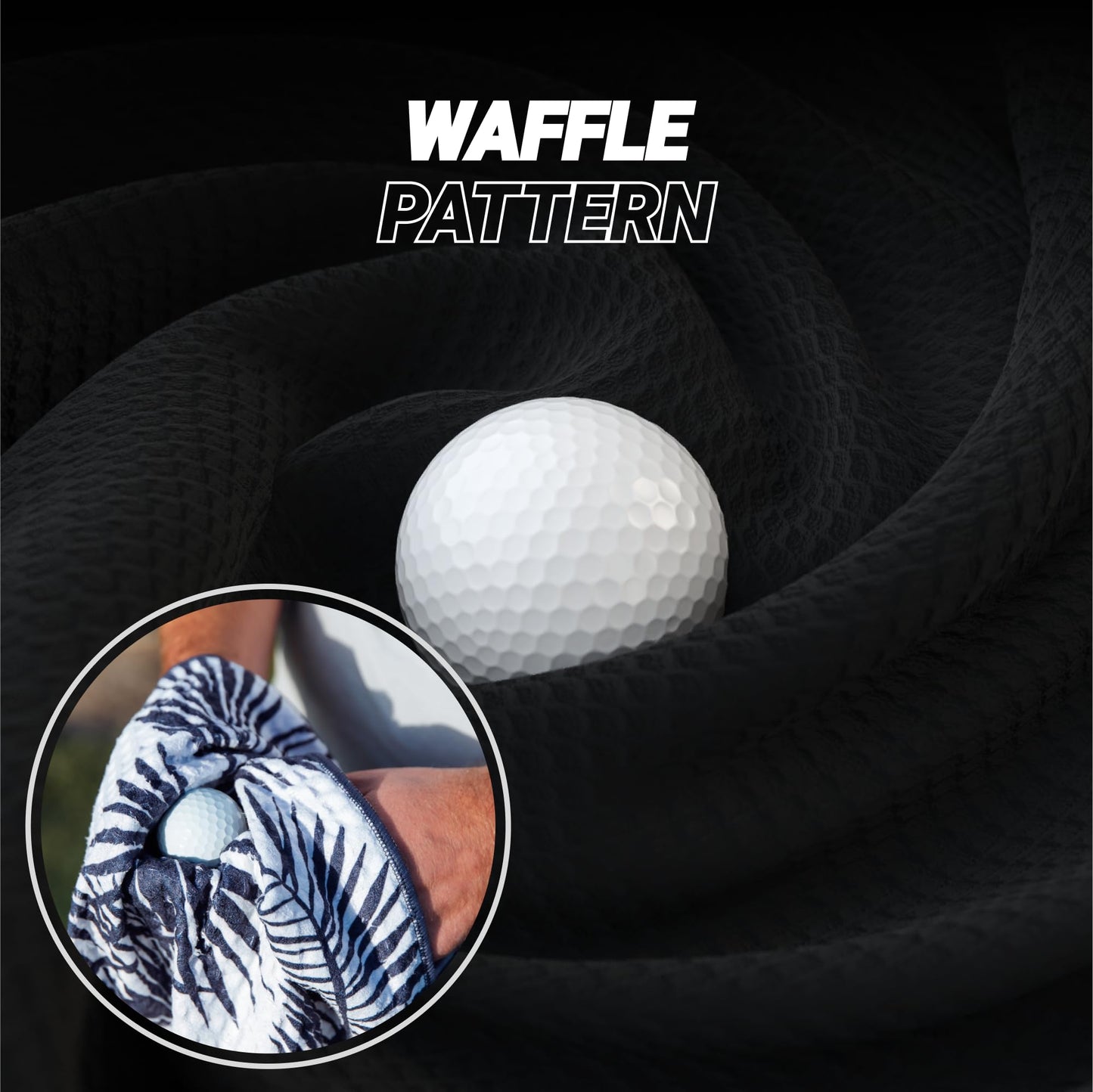 Blue Tees Golf Premium Magnetic Towel - Caddy Towel 18x36" - White