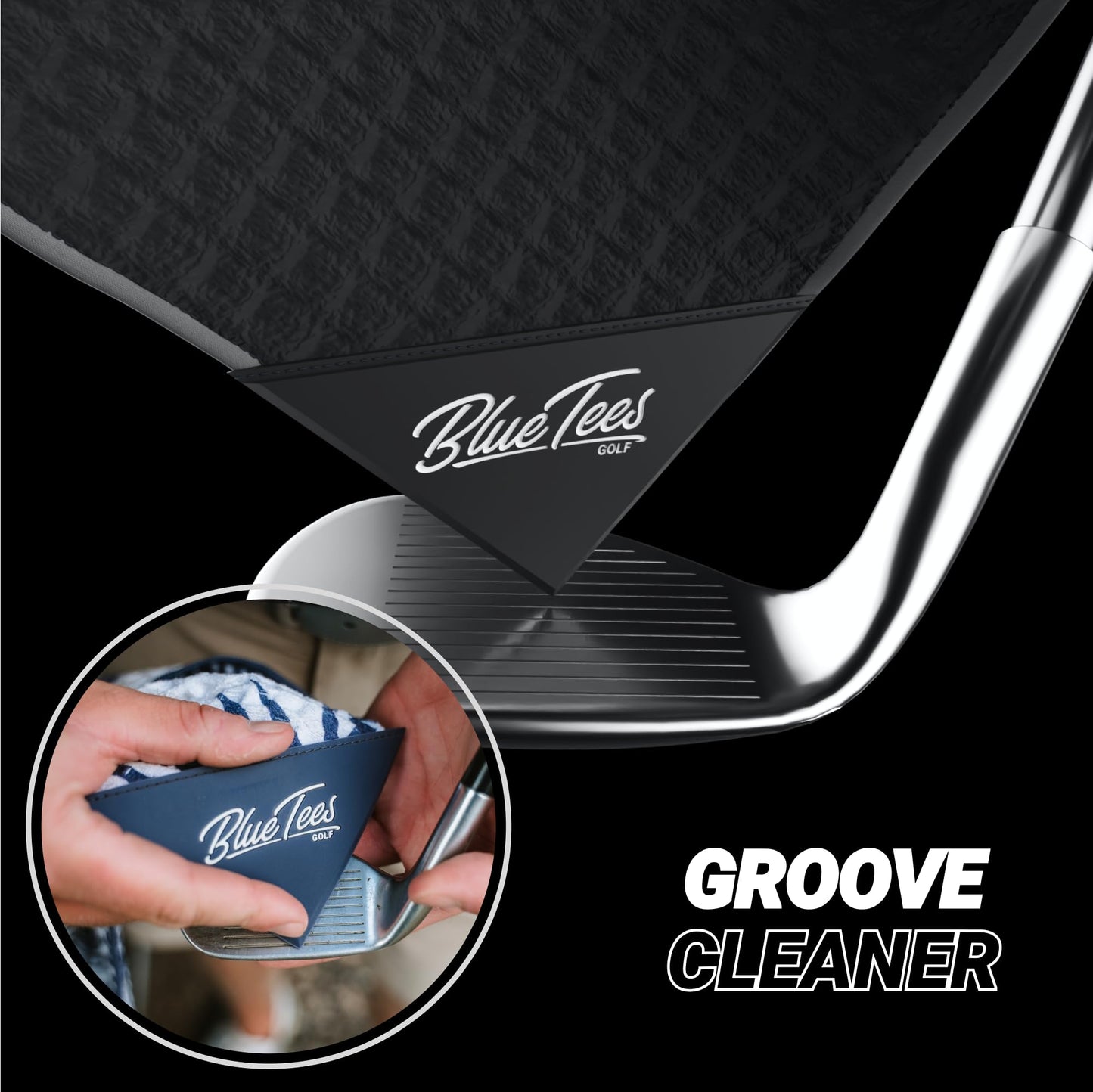 Blue Tees Golf Premium Magnetic Towel - Caddy Towel 18x36" - White