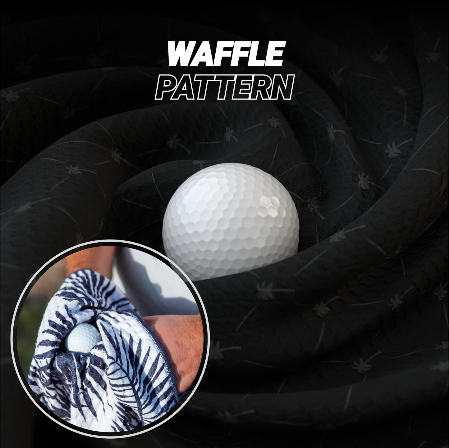 Blue Tees Golf Premium Magnetic Towel - Caddy Towel 18x36" - White