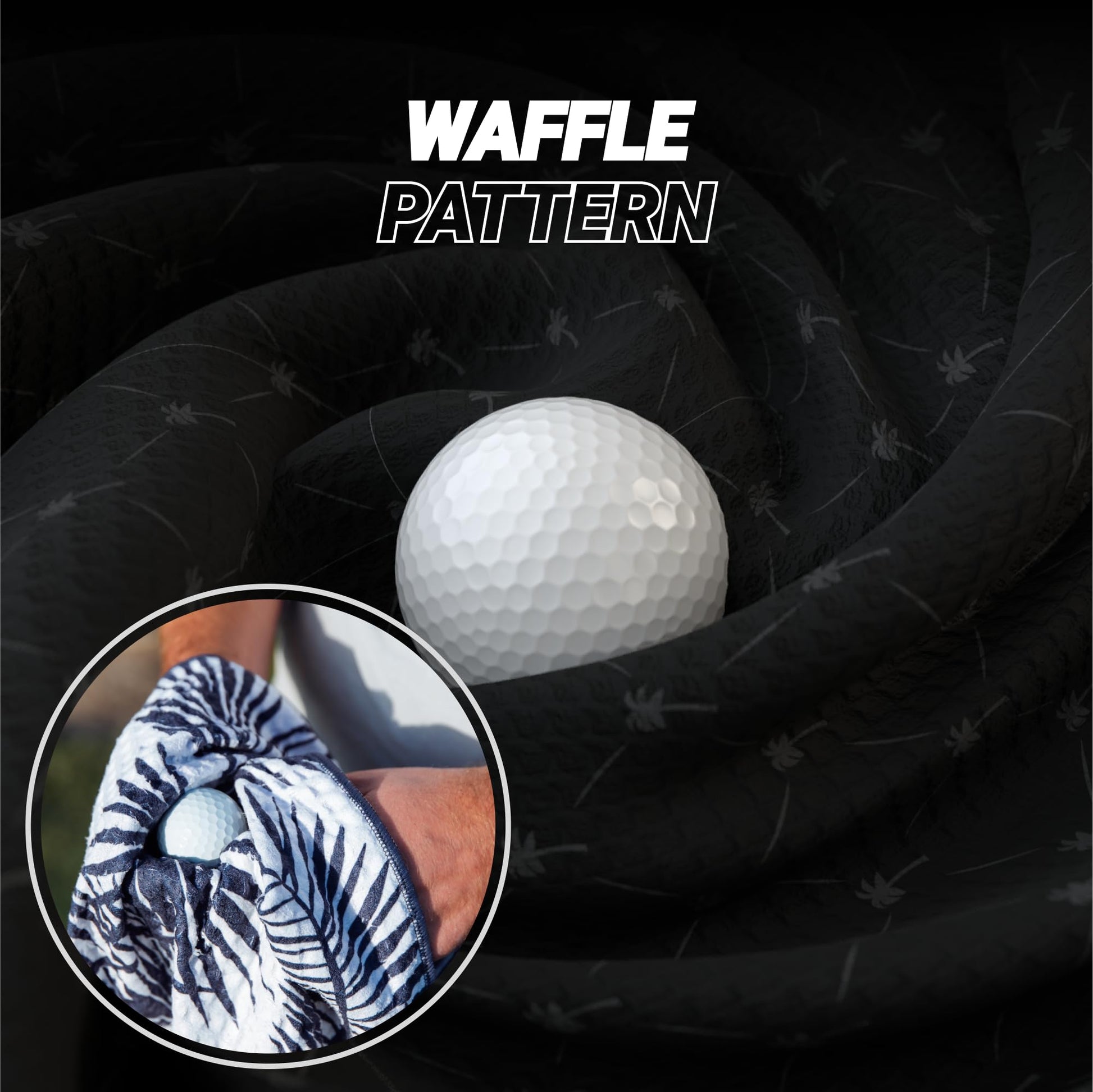 Blue Tees Golf Premium Magnetic Towel - Caddy Towel 18x36" - White