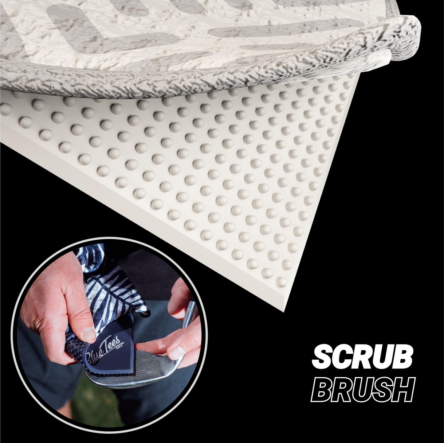 Blue Tees Golf Premium Magnetic Towel - Caddy Towel 18x36" - White