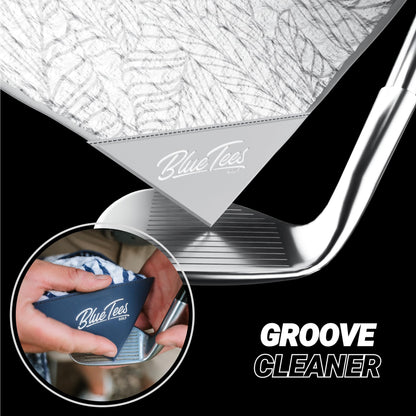 Blue Tees Golf Premium Magnetic Towel - Caddy Towel 18x36" - White