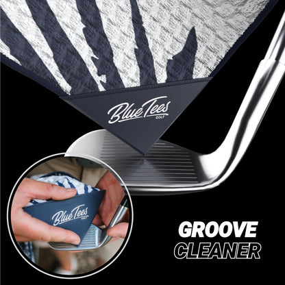Blue Tees Golf Premium Magnetic Towel - Caddy Towel 18x36" - White