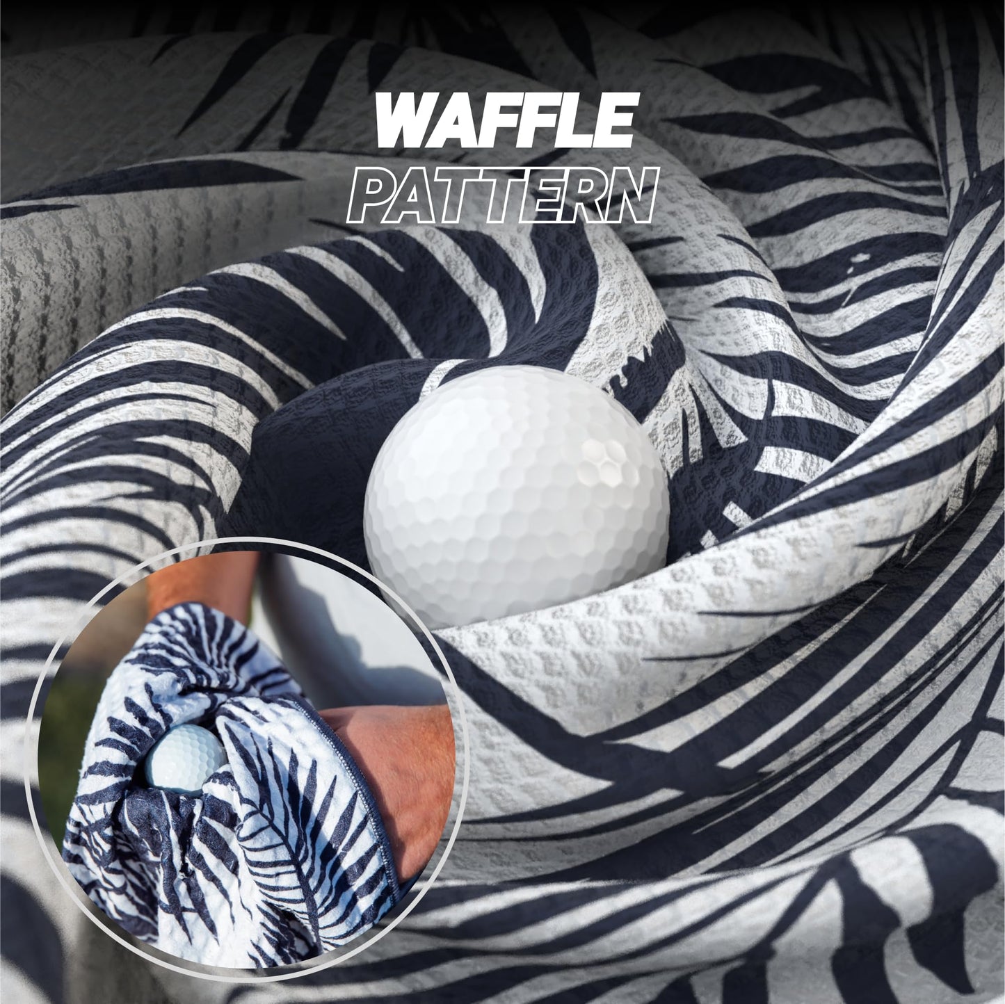 Blue Tees Golf Premium Magnetic Towel - Caddy Towel 18x36" - White