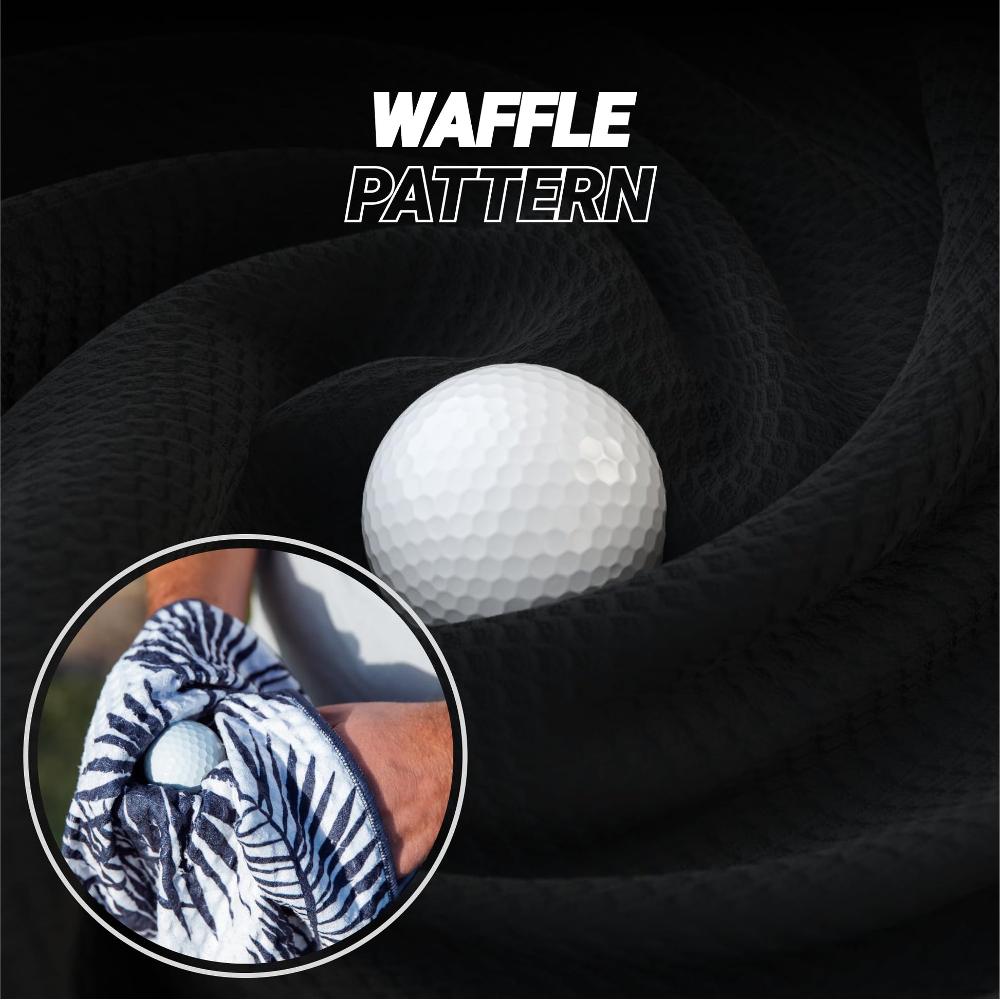 Blue Tees Golf Premium Magnetic Towel - Caddy Towel 18x36" - White