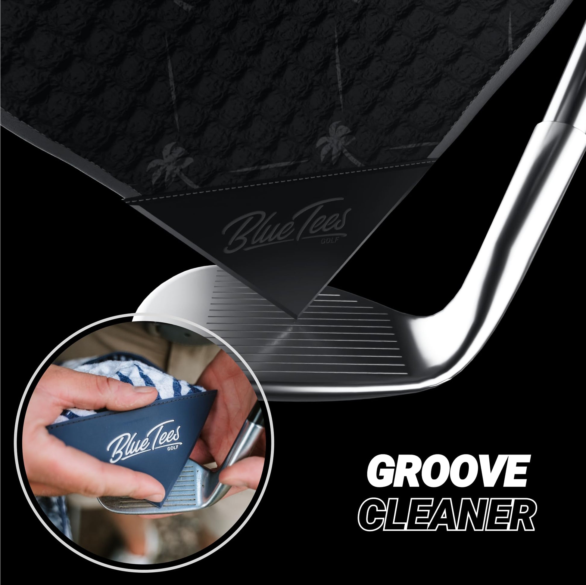 Blue Tees Golf Premium Magnetic Towel - Caddy Towel 18x36" - White