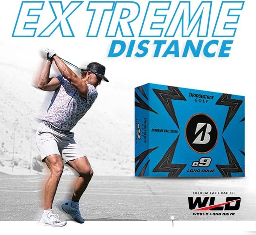 Bridgestone Golf 2023 E9 Long Drive White Golf Balls - -