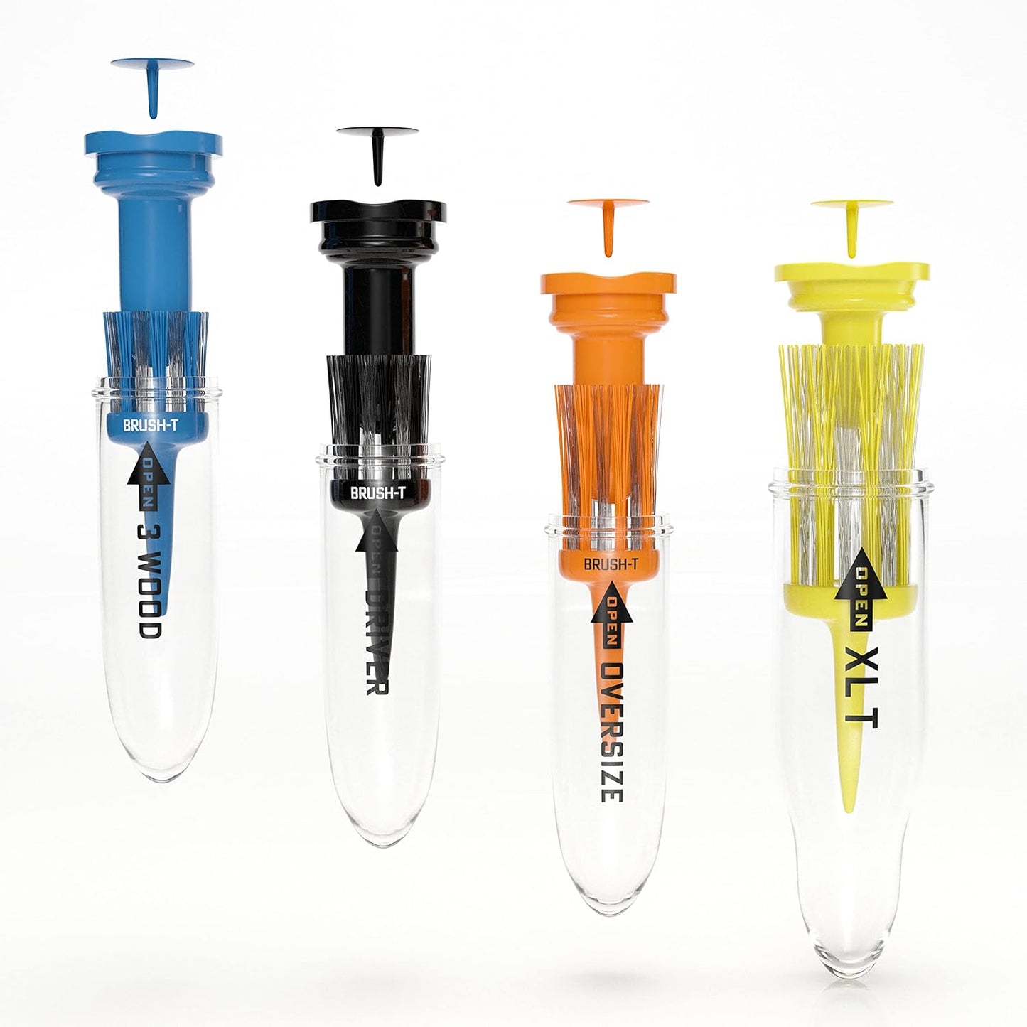 BRUSH T Premium Plastic Golf Tees - 