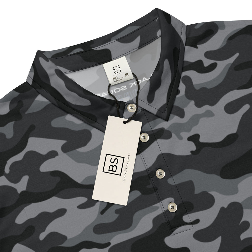 BS OPS Black Camo Men’s Slim Fit Golf Polo - XS - 