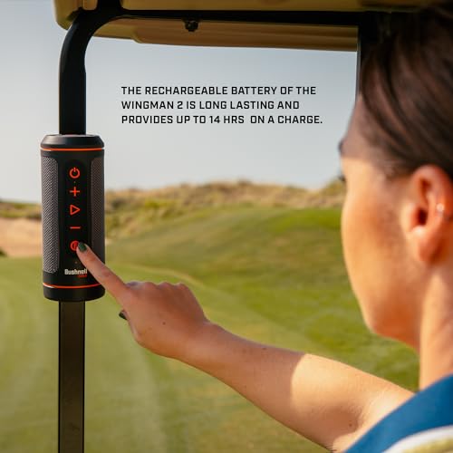 Bushnell Golf Wingman 2 Golf Speaker with Audible GPS Distances - Wingman 2 - 