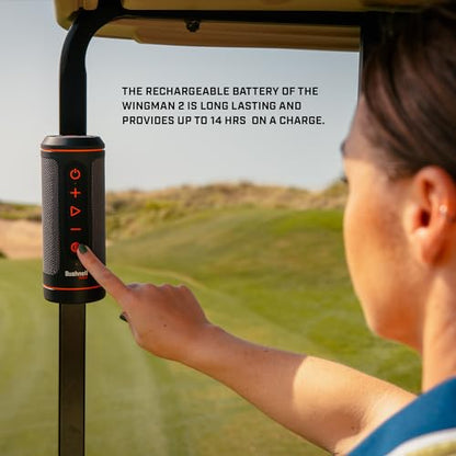 Bushnell Golf Wingman 2 Golf Speaker with Audible GPS Distances - Wingman 2 - 