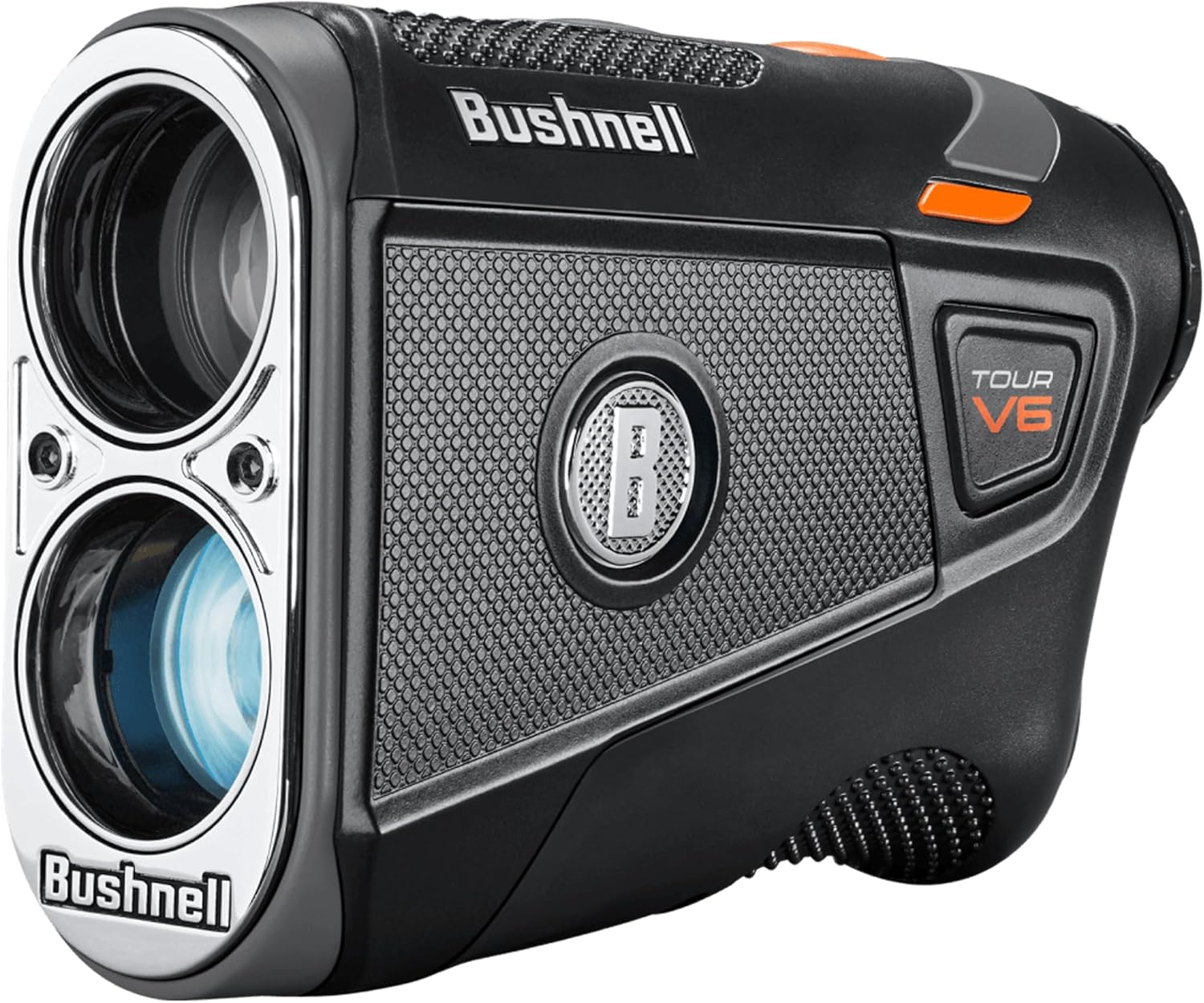 Bushnell Tour V6 Golf Rangefinder, Visual Jolt Flag Locking, Magnetic Mount, 1300 Yard Range 6X Magnification - 