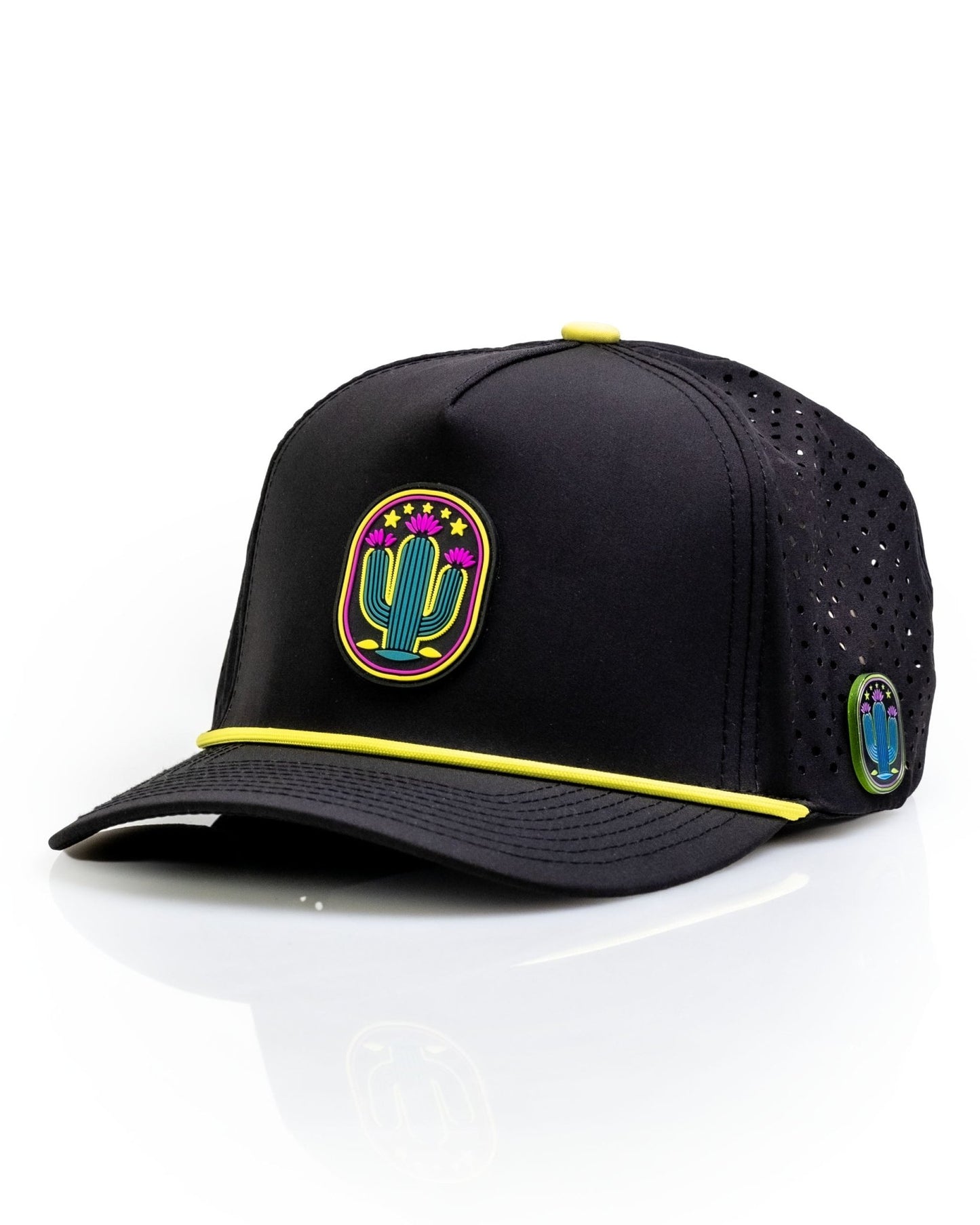 Cactus Black - Perforated Rope Hat - Pins and Aces