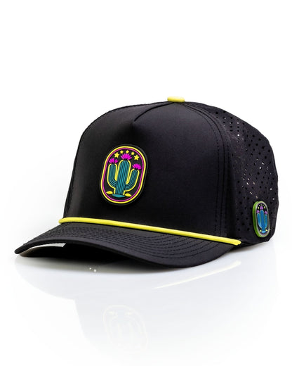 Cactus Black - Perforated Rope Hat - Pins and Aces