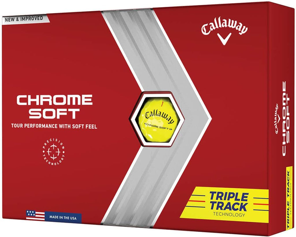 Callaway Golf Chrome Soft Golf Balls - White - Triple Track