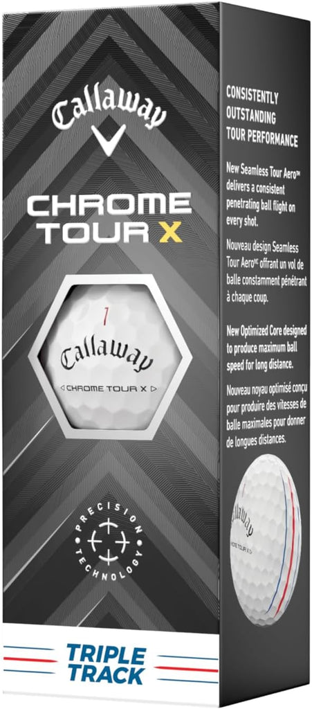 Callaway Golf Chrome Tour X Golf Balls - Triple Track - White