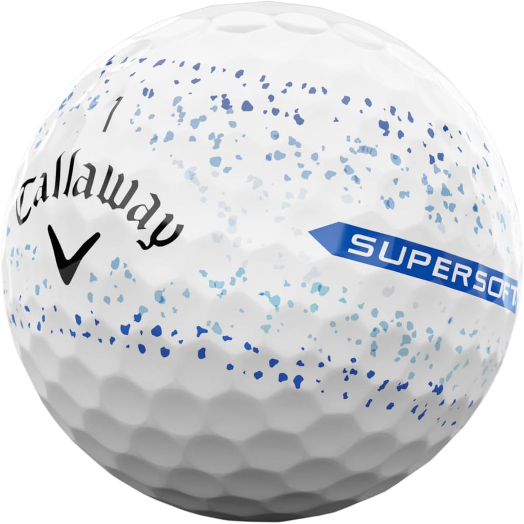 Callaway Golf Supersoft Golf Balls - Blue Splatter - One Dozen