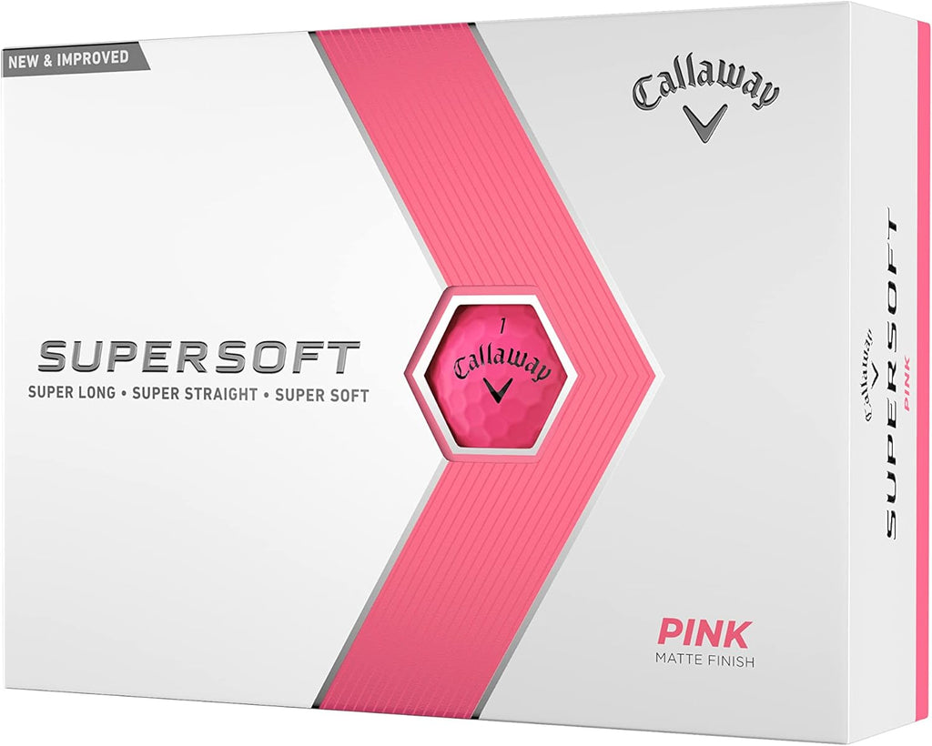 Callaway Golf Supersoft Golf Balls - Pink - One Dozen