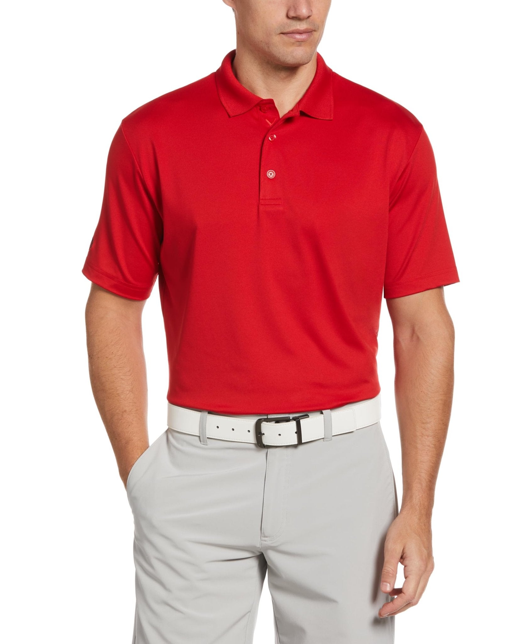 Callaway Mens Solid Opti-dri Short Sleeve Stretch Golf Polo - Callaway