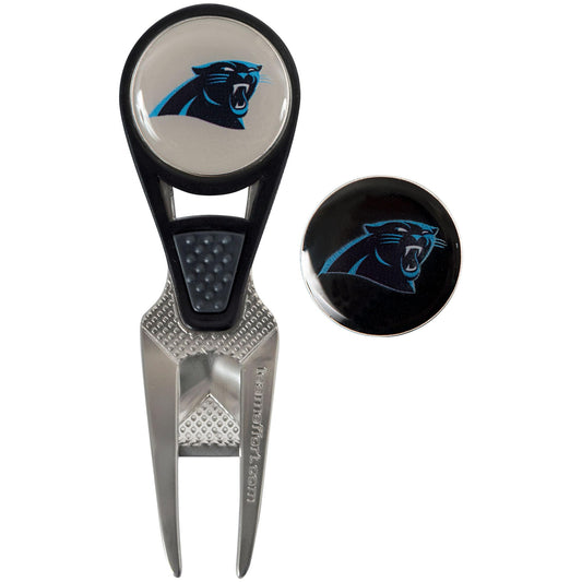 Carolina Panthers CVX Ball Mark Repair Tool & 2 Ball Markers |Team Effort - Team Effort