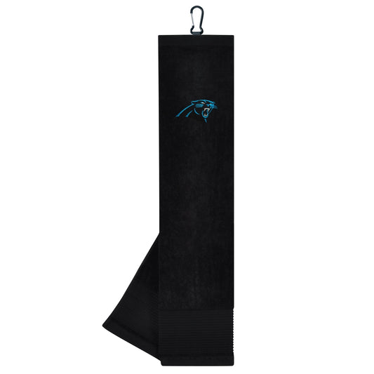 Carolina Panthers Face/Club Tri-Fold Embroidered Towel |Team Effort - Team Effort