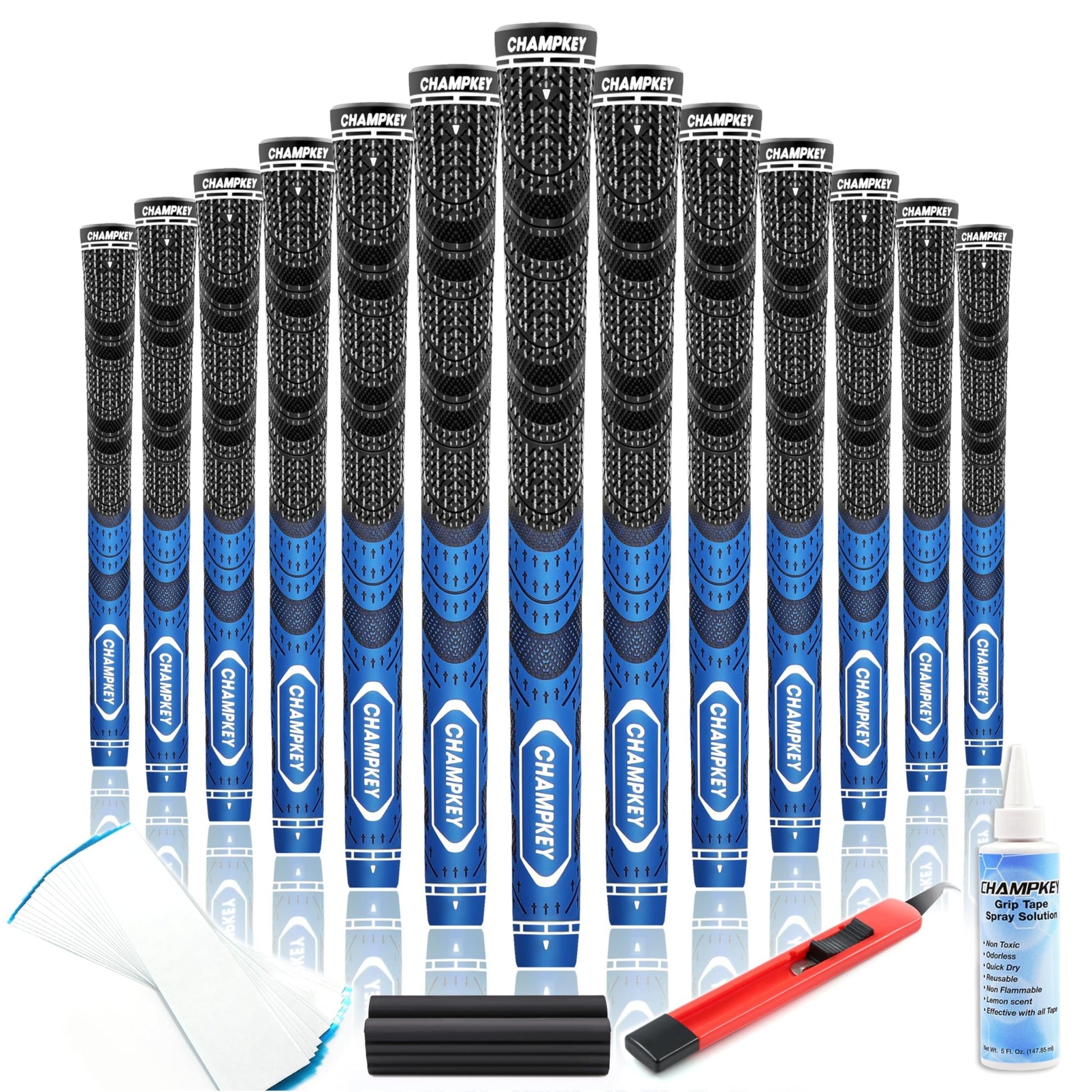 CHAMPKEY Premium Hybrid Golf Grips 13 Pack with All Repair Kits - Champkey