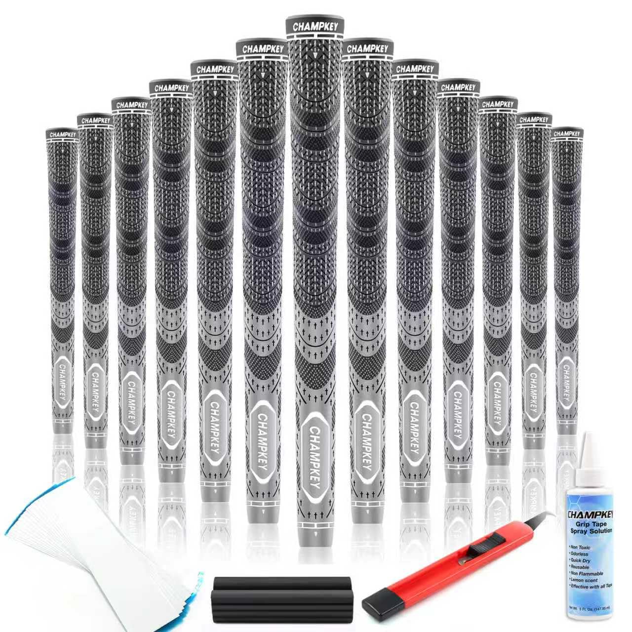 CHAMPKEY Premium Hybrid Golf Grips 13 Pack with All Repair Kits - Champkey