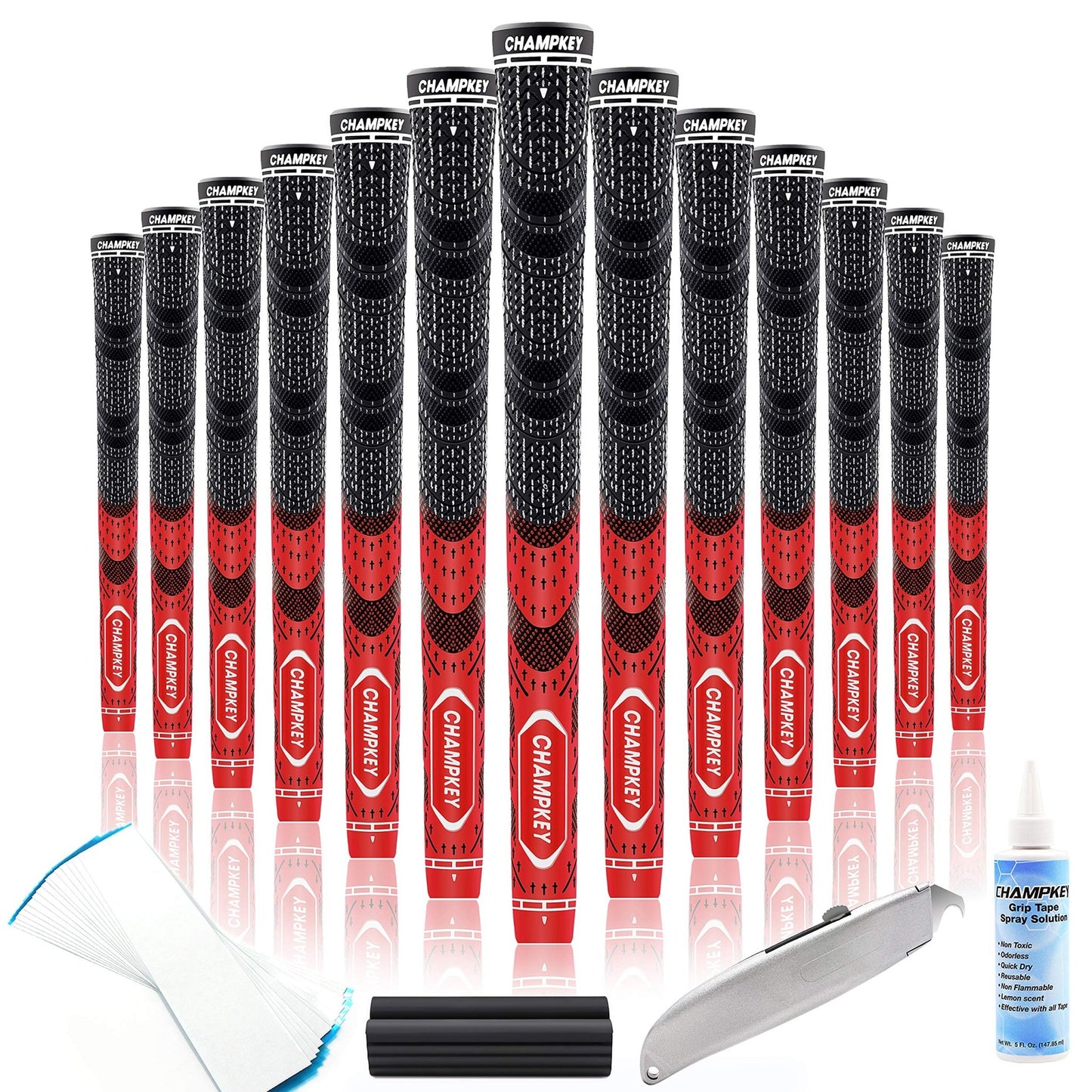 CHAMPKEY Premium Hybrid Golf Grips 13 Pack with All Repair Kits - Champkey