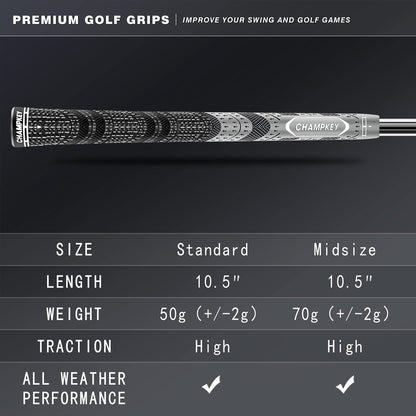 CHAMPKEY Premium Hybrid Golf Grips 13 Pack with All Repair Kits - Champkey