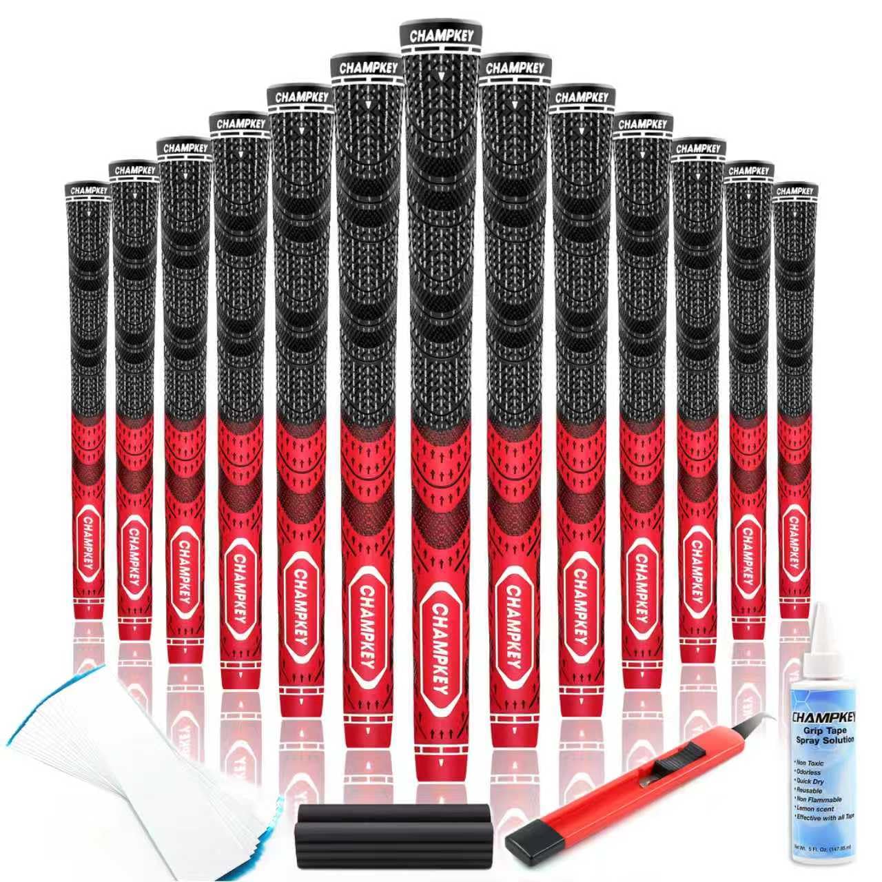 CHAMPKEY Premium Hybrid Golf Grips 13 Pack with All Repair Kits - Champkey