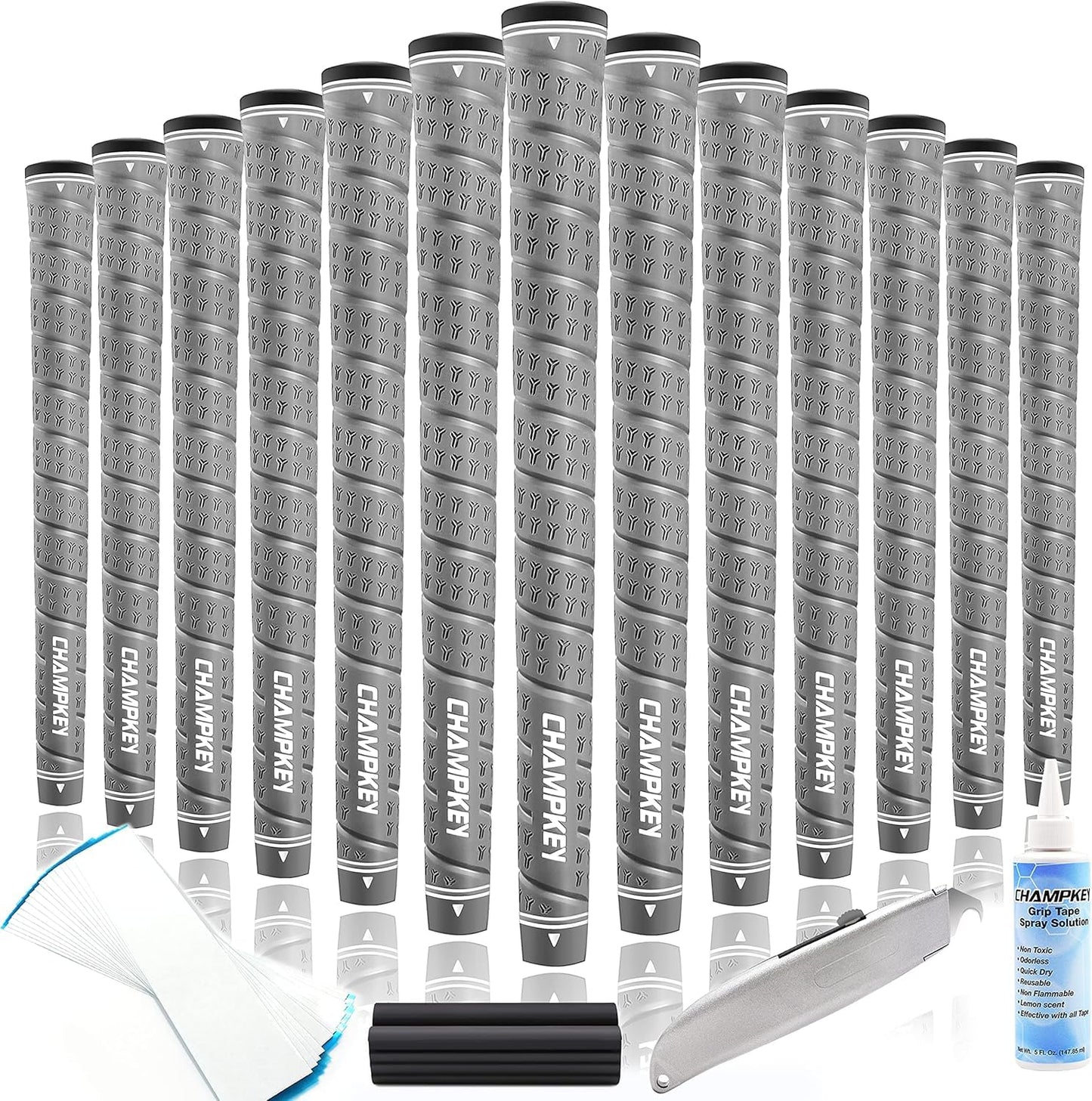 CHAMPKEY WRAP - Y Rubber Golf Grips 13 Pack Come with All Repair Kits - Champkey