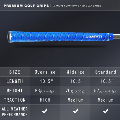 CHAMPKEY WRAP - Y Rubber Golf Grips 13 Pack Come with All Repair Kits - Champkey