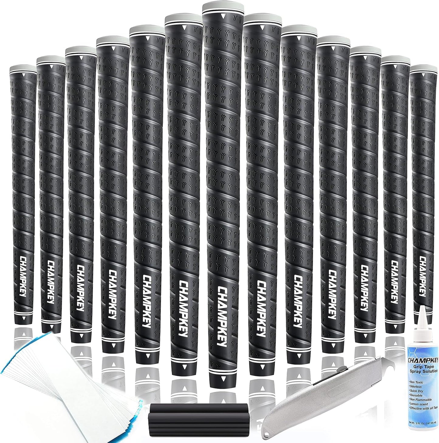 CHAMPKEY WRAP - Y Rubber Golf Grips 13 Pack Come with All Repair Kits - Champkey