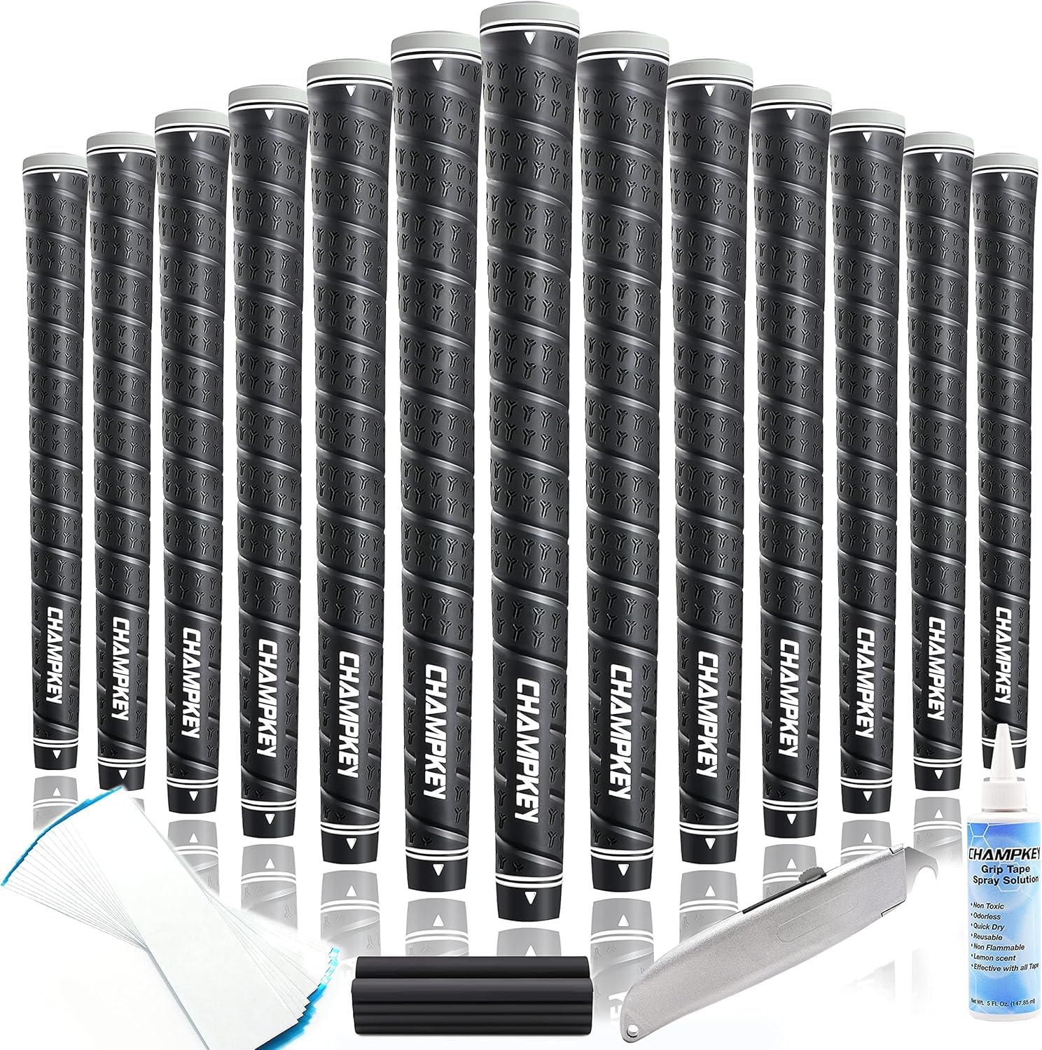 CHAMPKEY WRAP - Y Rubber Golf Grips 13 Pack Come with All Repair Kits - Champkey