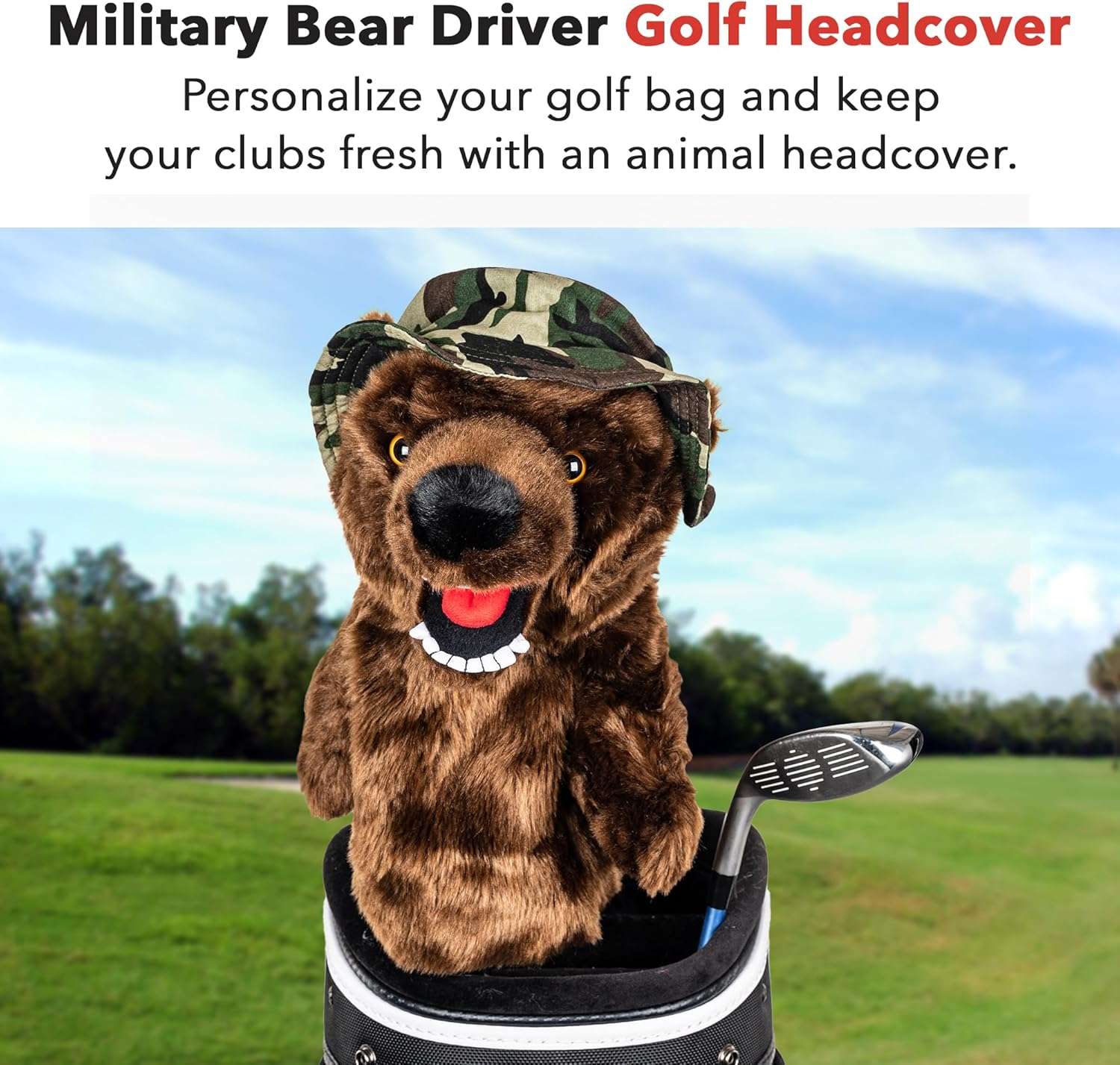 Daphne's Headcovers Military Bear Driver Headcover - Daphne's Headcovers