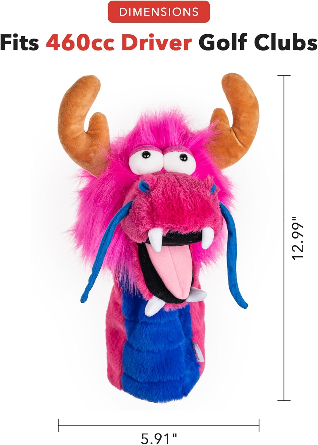 Daphne's Headcovers Pink Dragon Driver Headcover - 