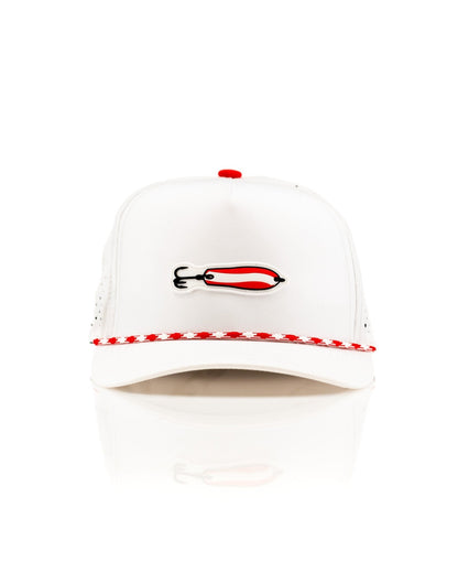 Dare Devil Spoon White - Perforated Rope Hat - Pins and Aces