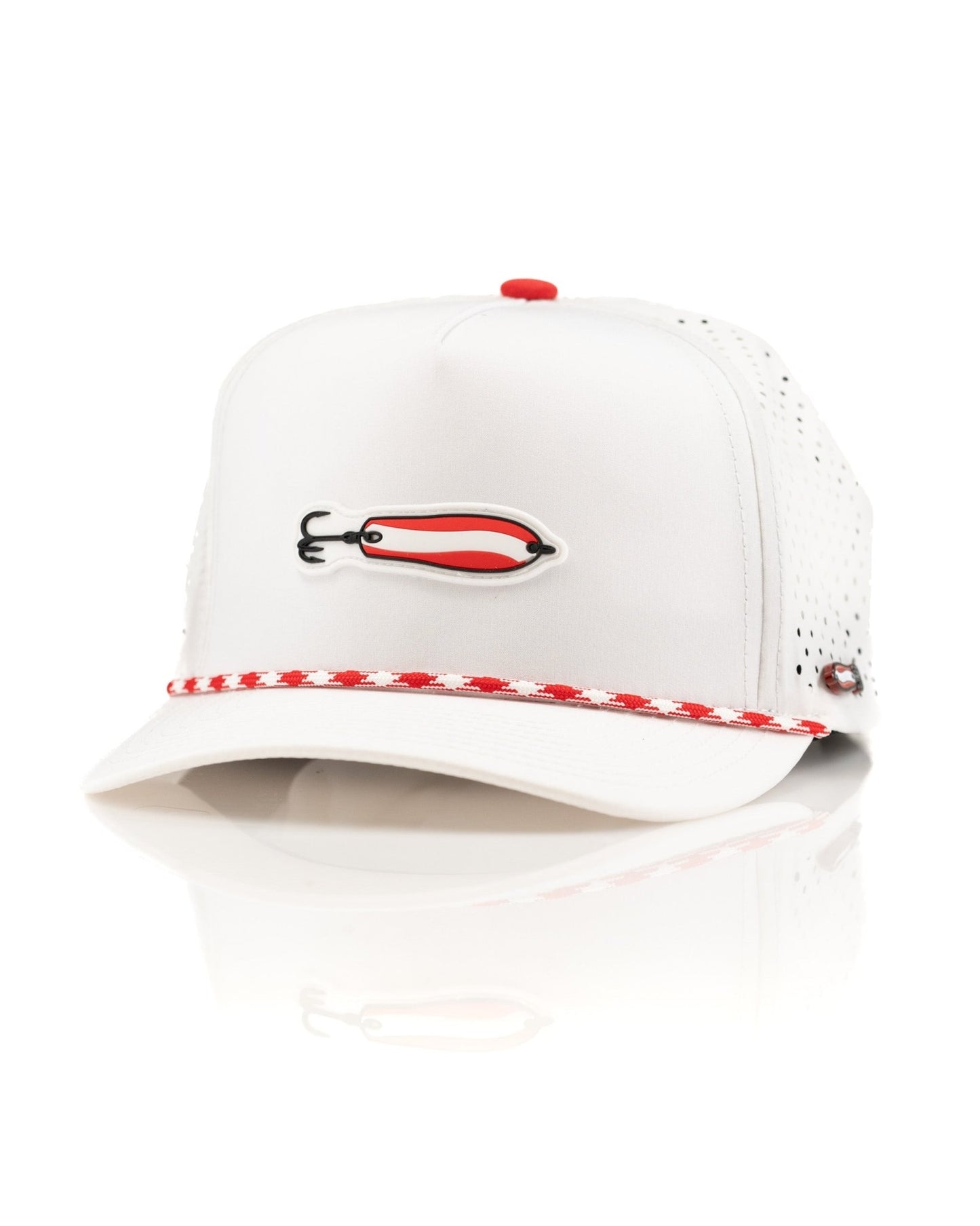 Dare Devil Spoon White - Perforated Rope Hat - Pins and Aces