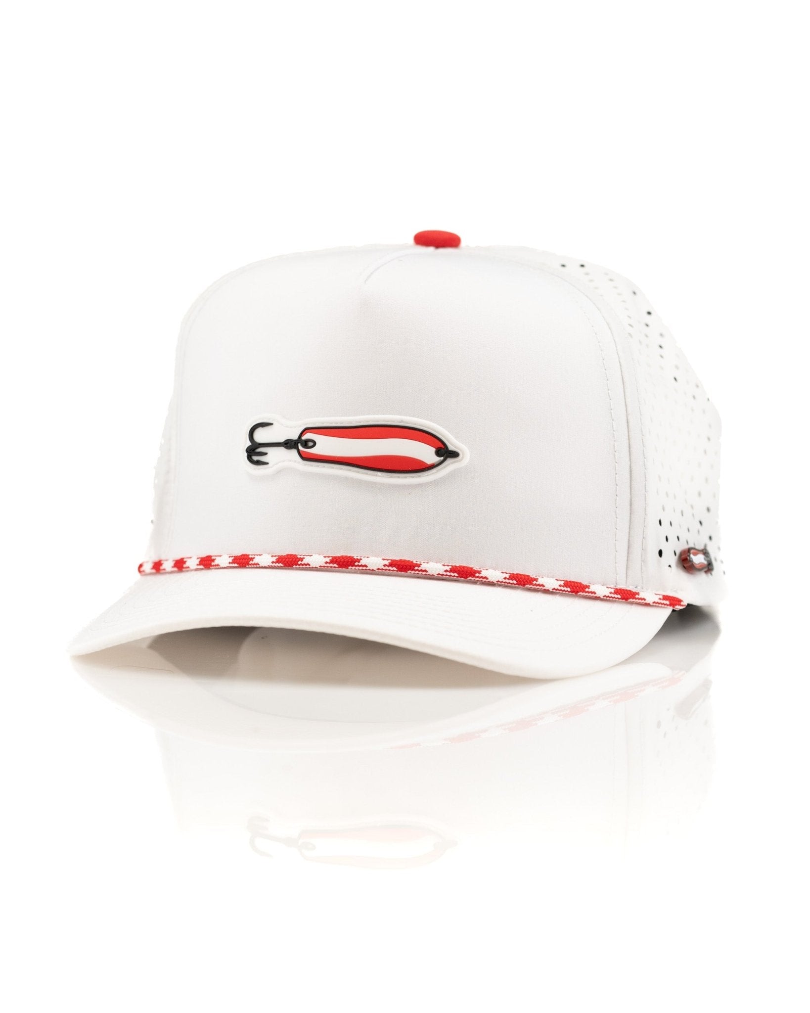 Dare Devil Spoon White - Perforated Rope Hat - Pins and Aces