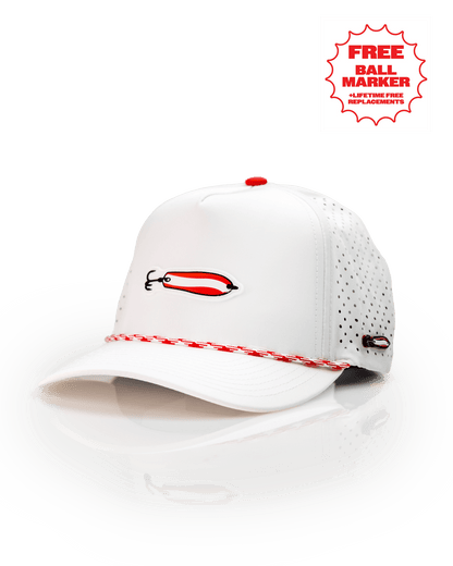 Dare Devil Spoon White - Perforated Rope Hat - Pins and Aces