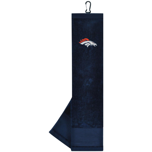 Denver Broncos Face/Club Tri-Fold Embroidered Towel |Team Effort - Team Effort