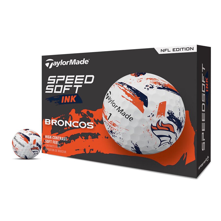 Denver Broncos SpeedSoft Ink Golf Balls - TaylorMade Team