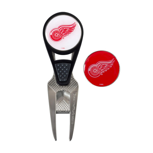 Detroit Red Wings CVX Ball Mark Repair Tool & 2 Ball Markers |Team Effort - Team Effort