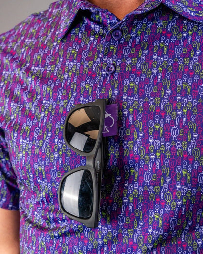 Doodle Guy Purple - Pins and Aces