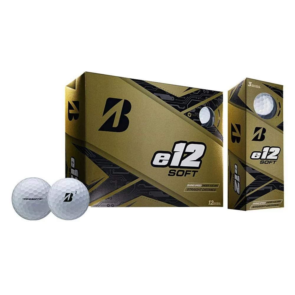 E12 Soft Golf Balls, White, 12 Pack - -