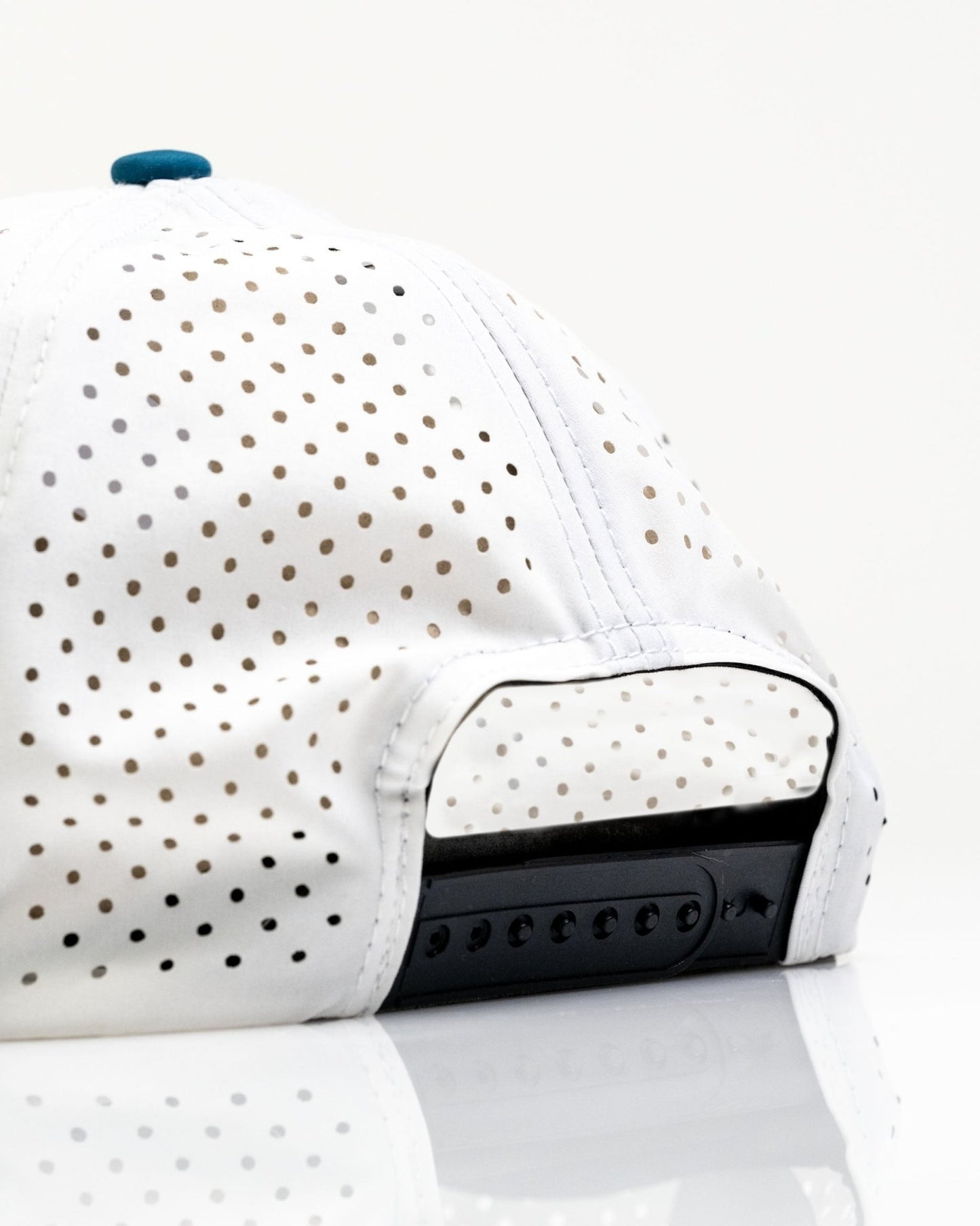 Fishing Lure White - Perforated Rope Hat - Pins and Aces