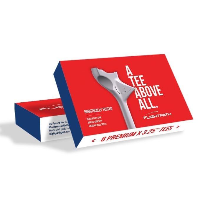 FLIGHTPATH Premium Golf Tees - 3.25" - Pack of 8