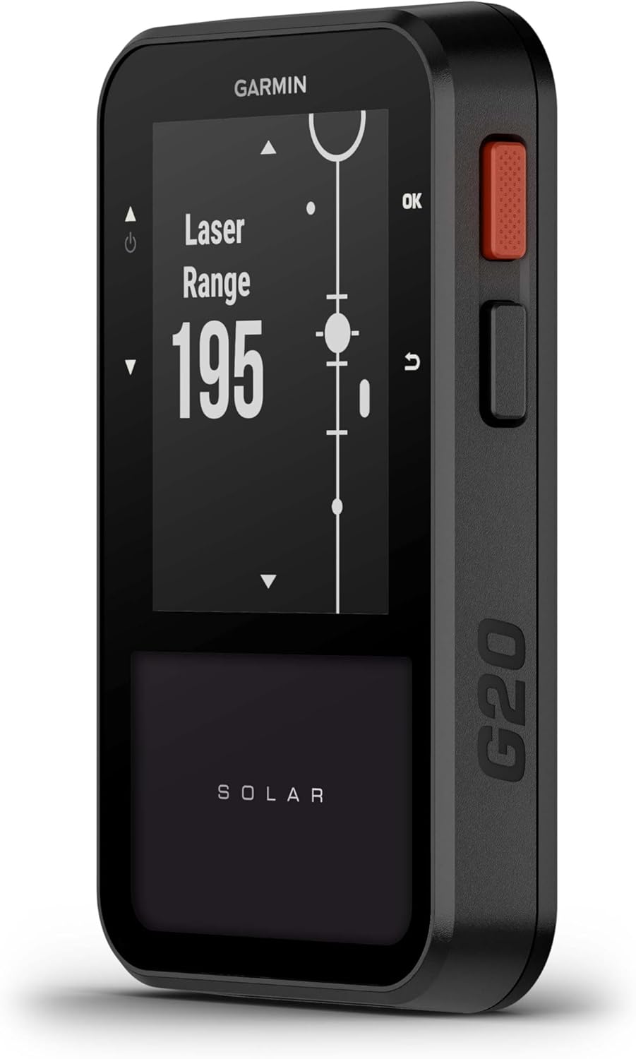 Garmin Approach® G20 Solar, GPS Golf Handheld with Solar Charging, Sunlight - Readable High Resolution Display, Built - in Magnet to Mount On Your Cart, Big Numbers for Easy Reading - Garmin