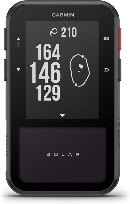 Garmin Approach® G20 Solar, GPS Golf Handheld with Solar Charging, Sunlight - Readable High Resolution Display, Built - in Magnet to Mount On Your Cart, Big Numbers for Easy Reading - Garmin